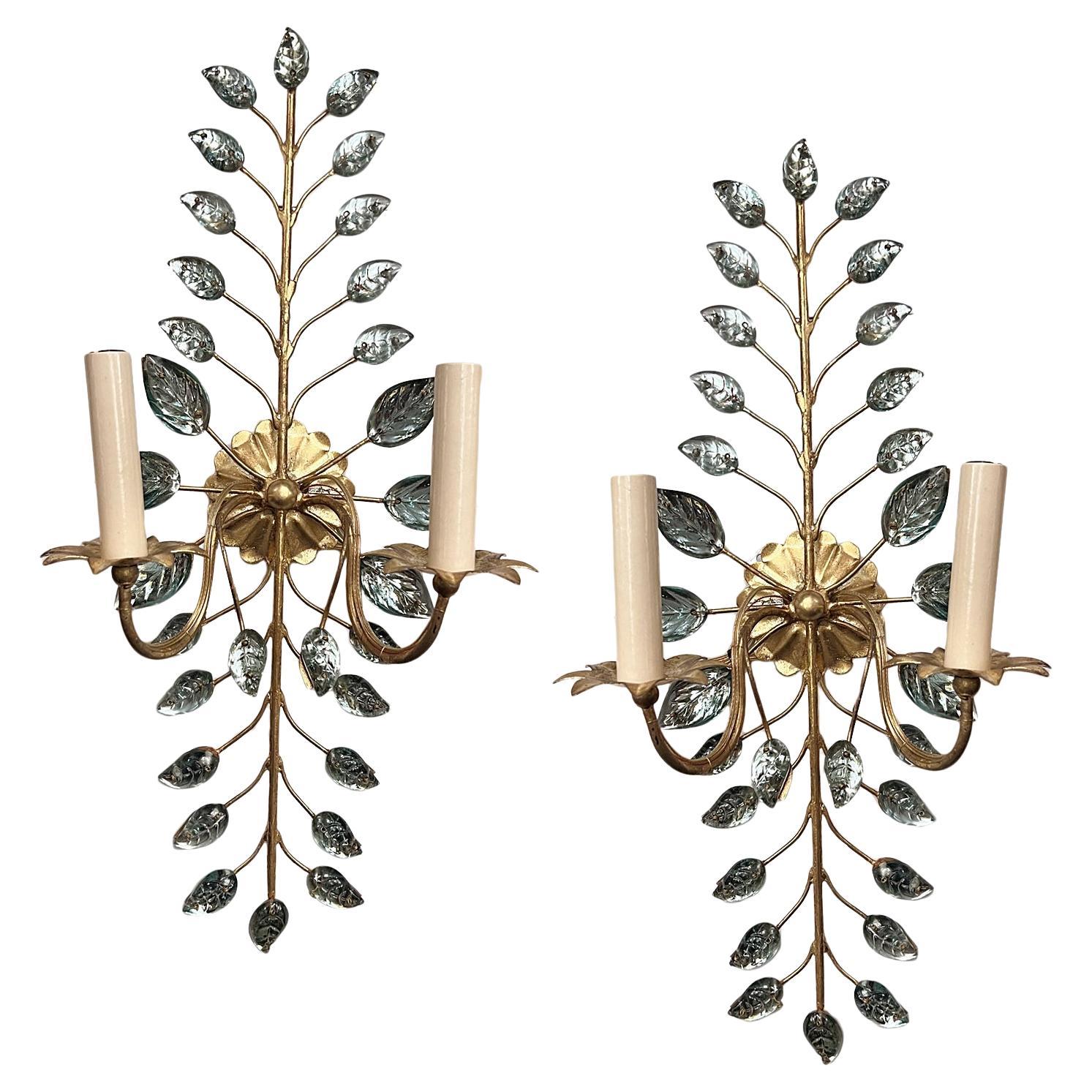 Set of French Gilt Metal Sconces, Sold Per Pair For Sale