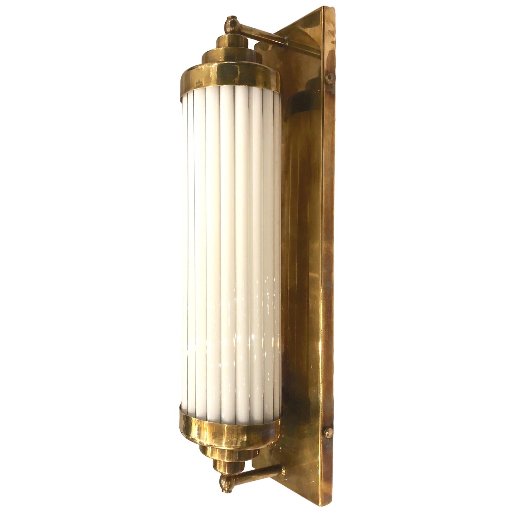Mid-20th Century Set of French Glass Rod Sconces, Sold in Pairs For Sale