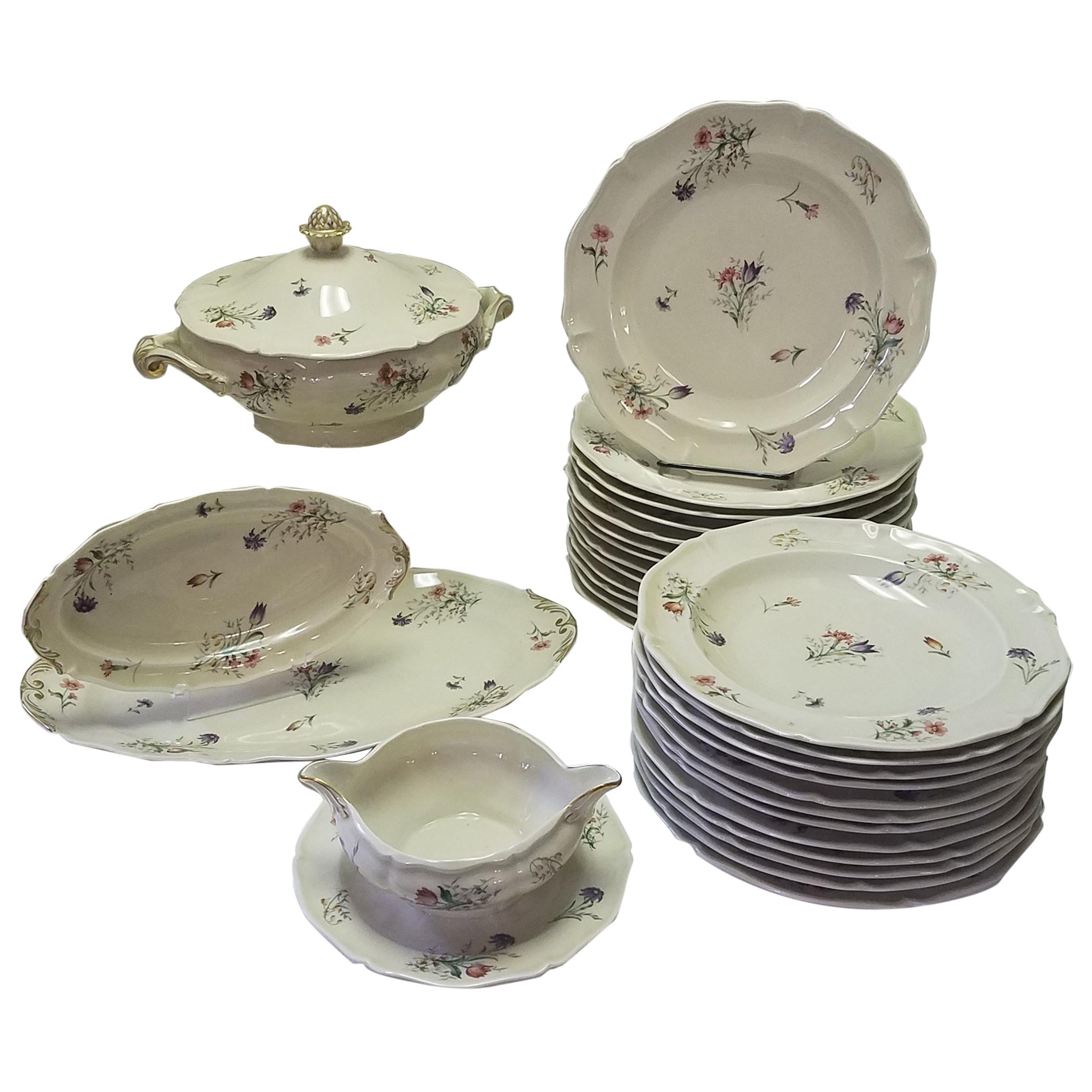 Set of French Limoges Dinnerware, 29 Pieces For Sale