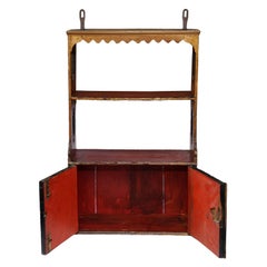 Set of French Louis XVI Chinoiserie Lacquered Hanging Shelves, circa 1780