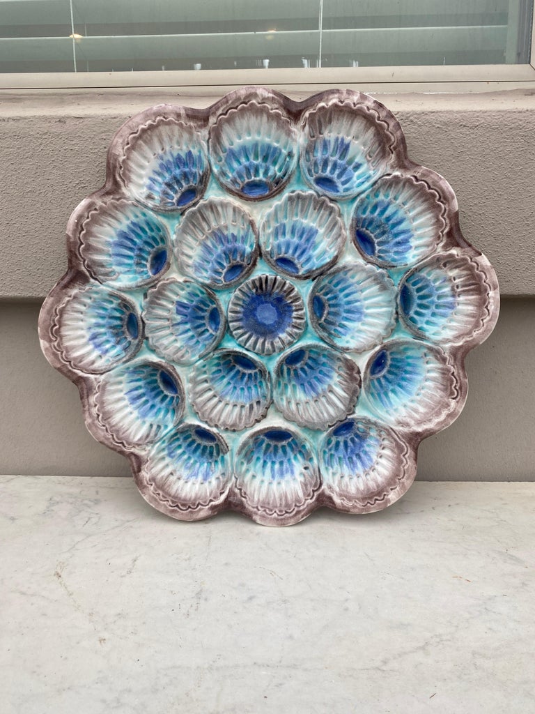 Assiette à Huîtres Céramique Marcel Guillot N°2 – Vallauris Années 50-60