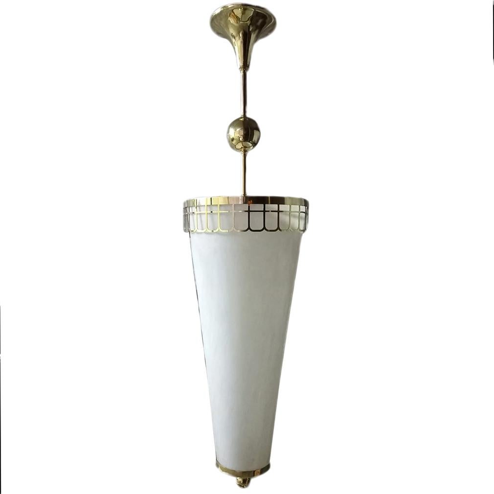 Milk Glass Set of French Midcentury Light Fixtures, Sold Individually For Sale