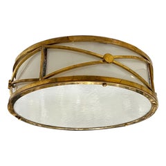 Set of French Milk Glass Light Fixtures, Sold Individually