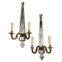 Set of French Mirrored Sconces, Sold Per Pair