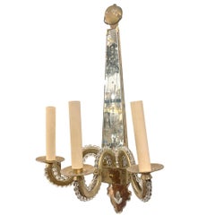 Set of French Moderne Mirrored Sconces, Sold Per Pair
