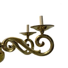 Set of Vintage Italian Polished Bronze Chandeliers, Sold Individually