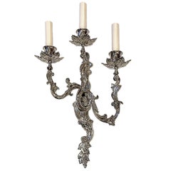 Set di lampade francesi placcate in argento, vendute a coppia
