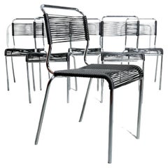 Set of French Spaghetti Stacking Dining Chairs