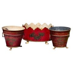 Set of French Toleware Planters Mid 20th Century