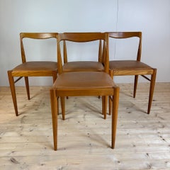 Set of fuor vintage teak chairs, Denmark 1960s