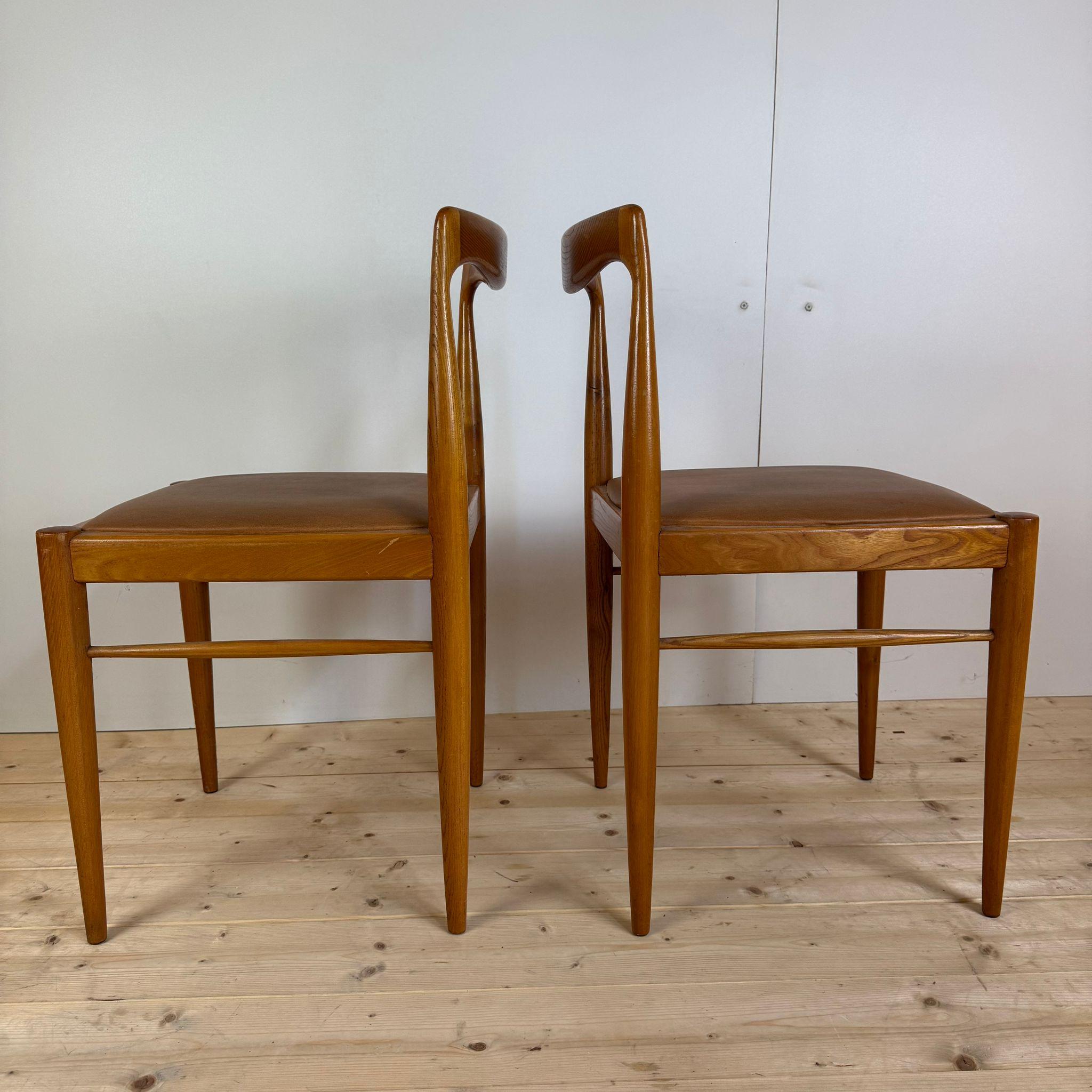 Mid-20th Century Ensemble de quatre chaises vintage en teck, Danemark 1960 en vente