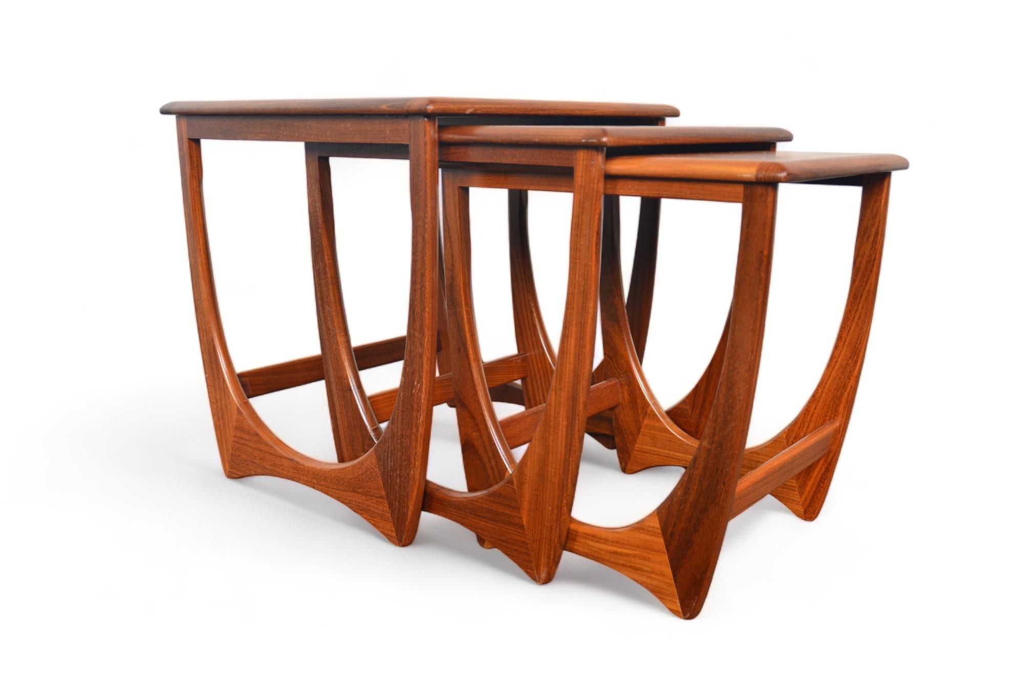 Mid-Century Modern Set of G Plan Astro Nesting Tables in Teak #1 For Sale
