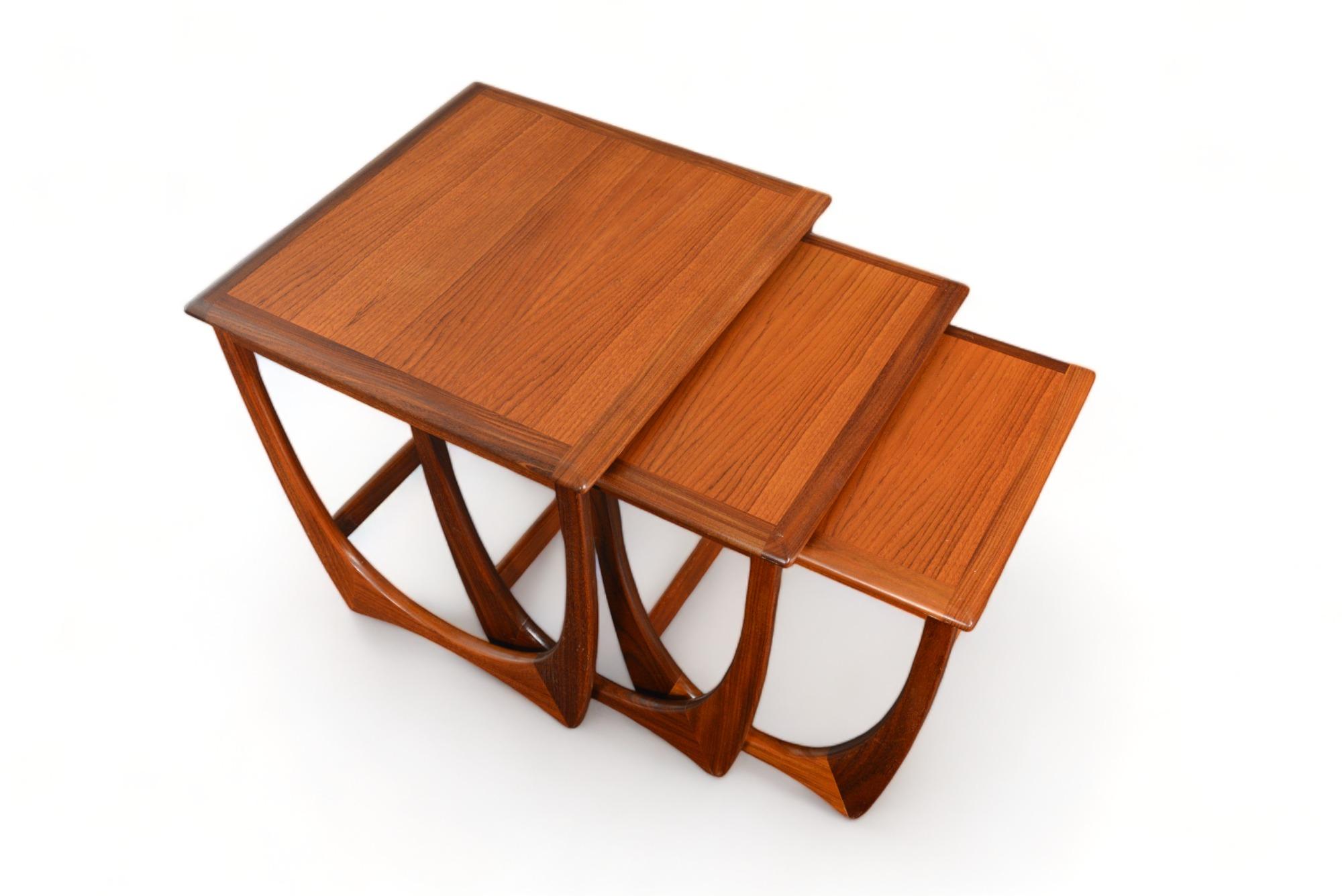 English Set of G Plan Astro Nesting Tables in Teak #1 For Sale