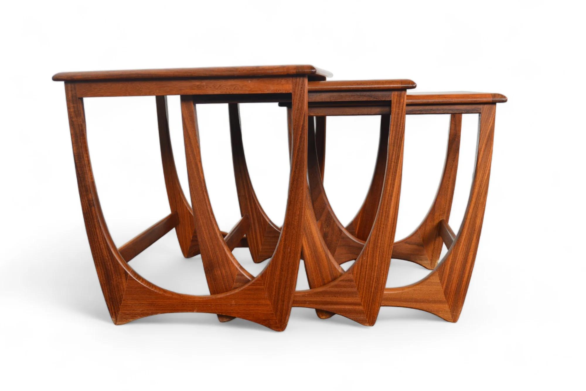 Mid-Century Modern Set Of G Plan Astro Nesting Tables In Teak #2 For Sale