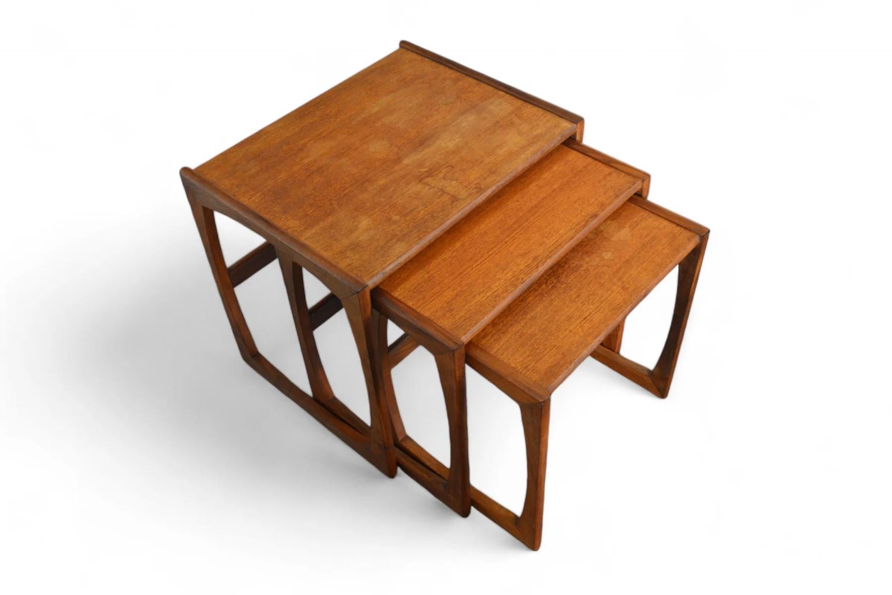 Set of G Plan Quadrille Nesting Tables in Teak #1 For Sale 1