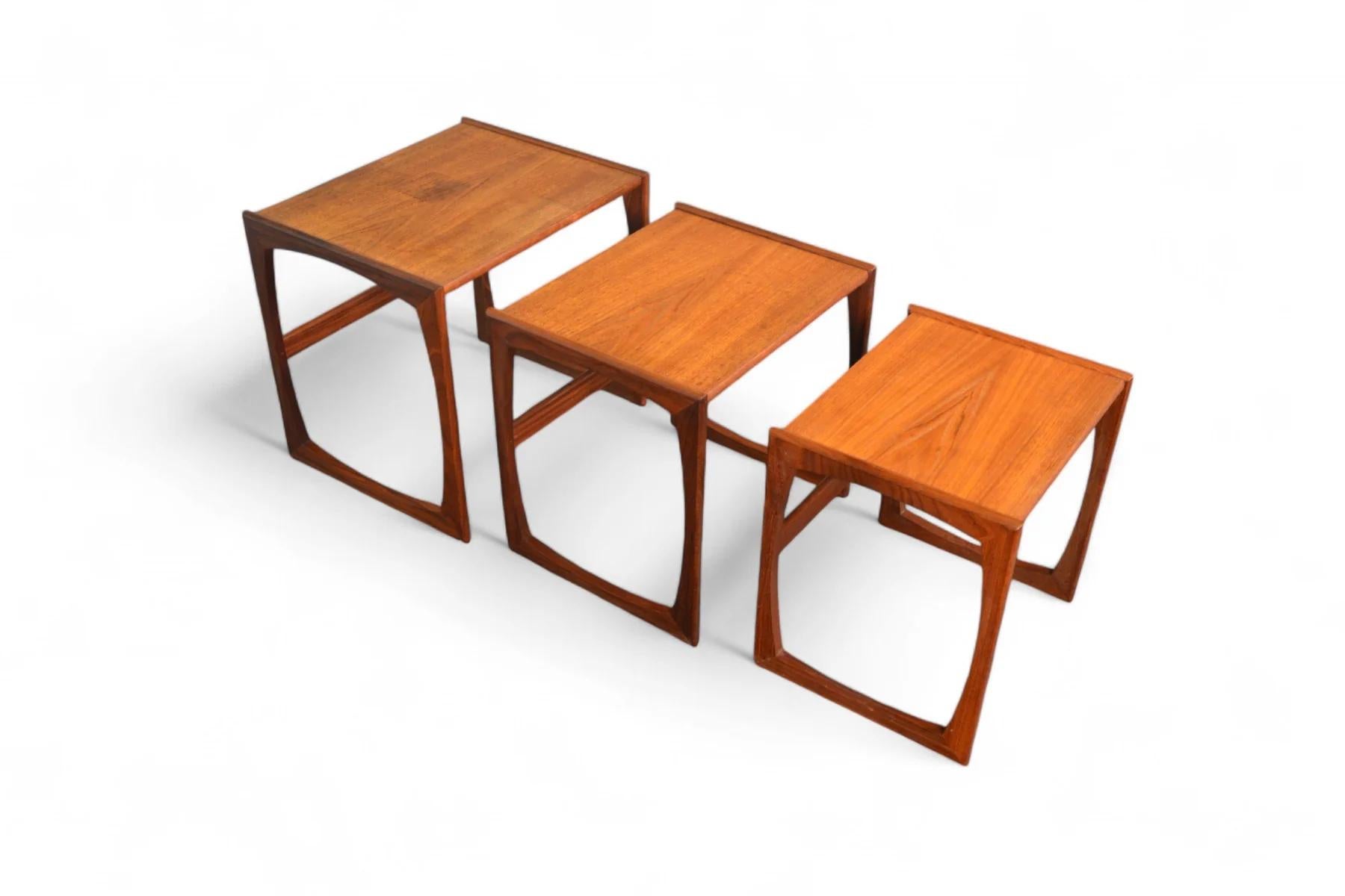 Mid-Century Modern Set of G Plan Quadrille Nesting Tables in Teak #2 For Sale