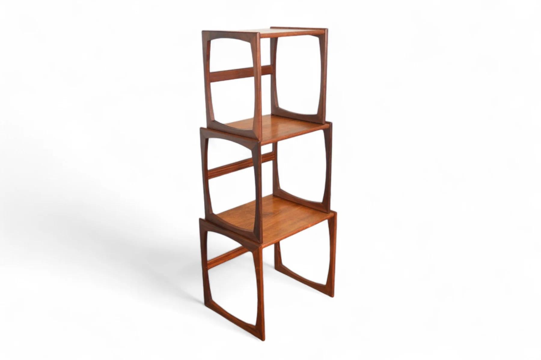 Set of G Plan Quadrille Nesting Tables in Teak #2 For Sale 3