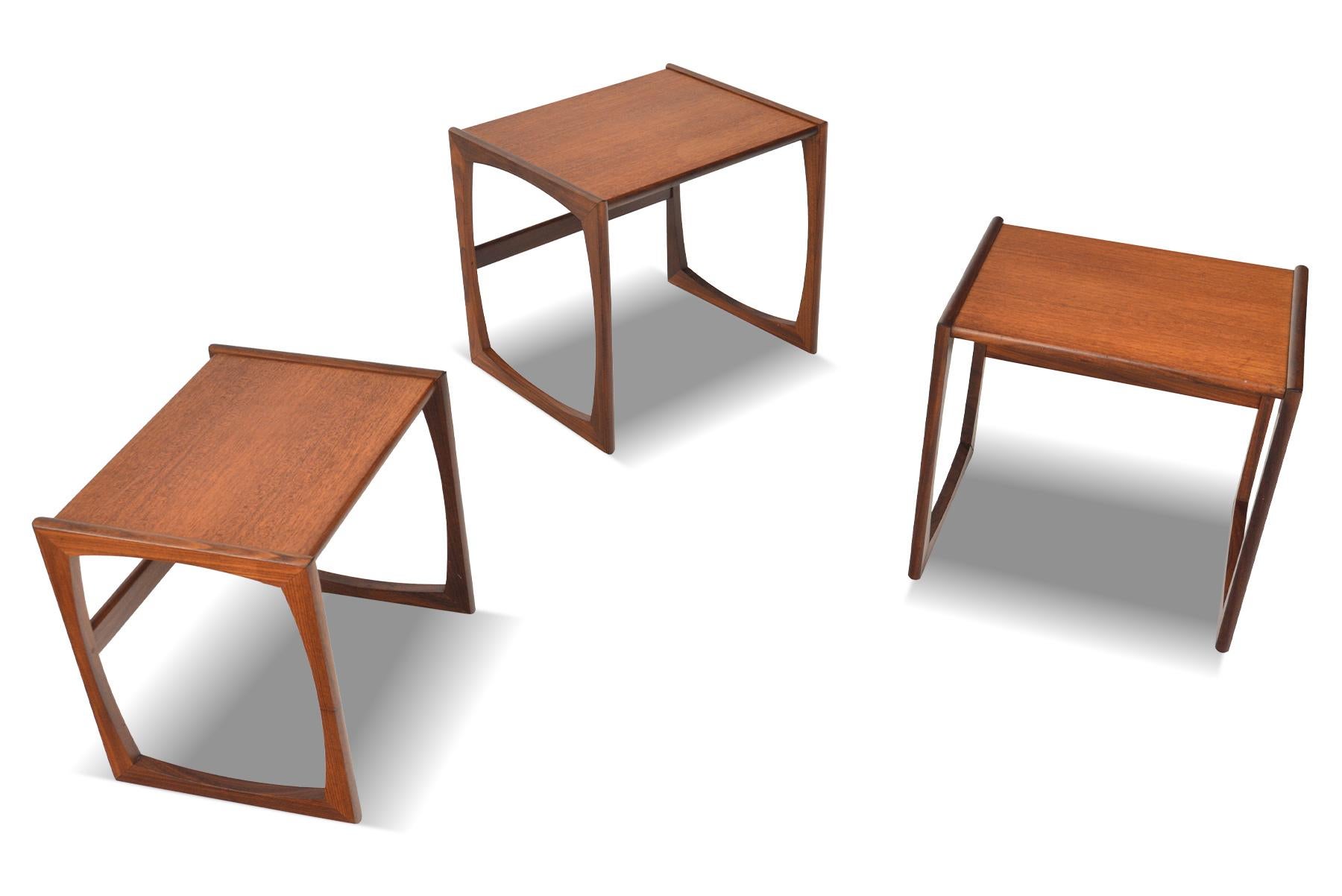 Mid-Century Modern Set of G Plan Quadrille Teak Nesting Tables #1