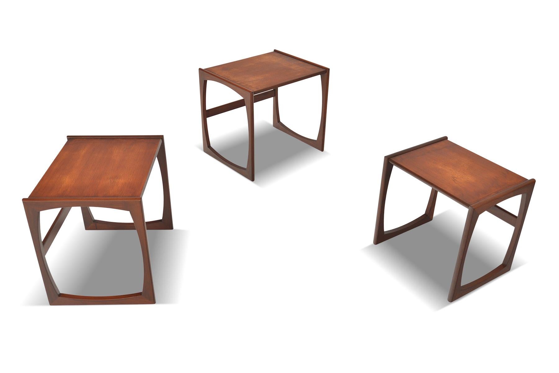 Set of G Plan Quadrille Teak Nesting Tables 2 For Sale at 1stDibs