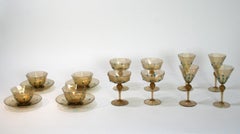 Set of Galliano Ferro Venetian Stemware