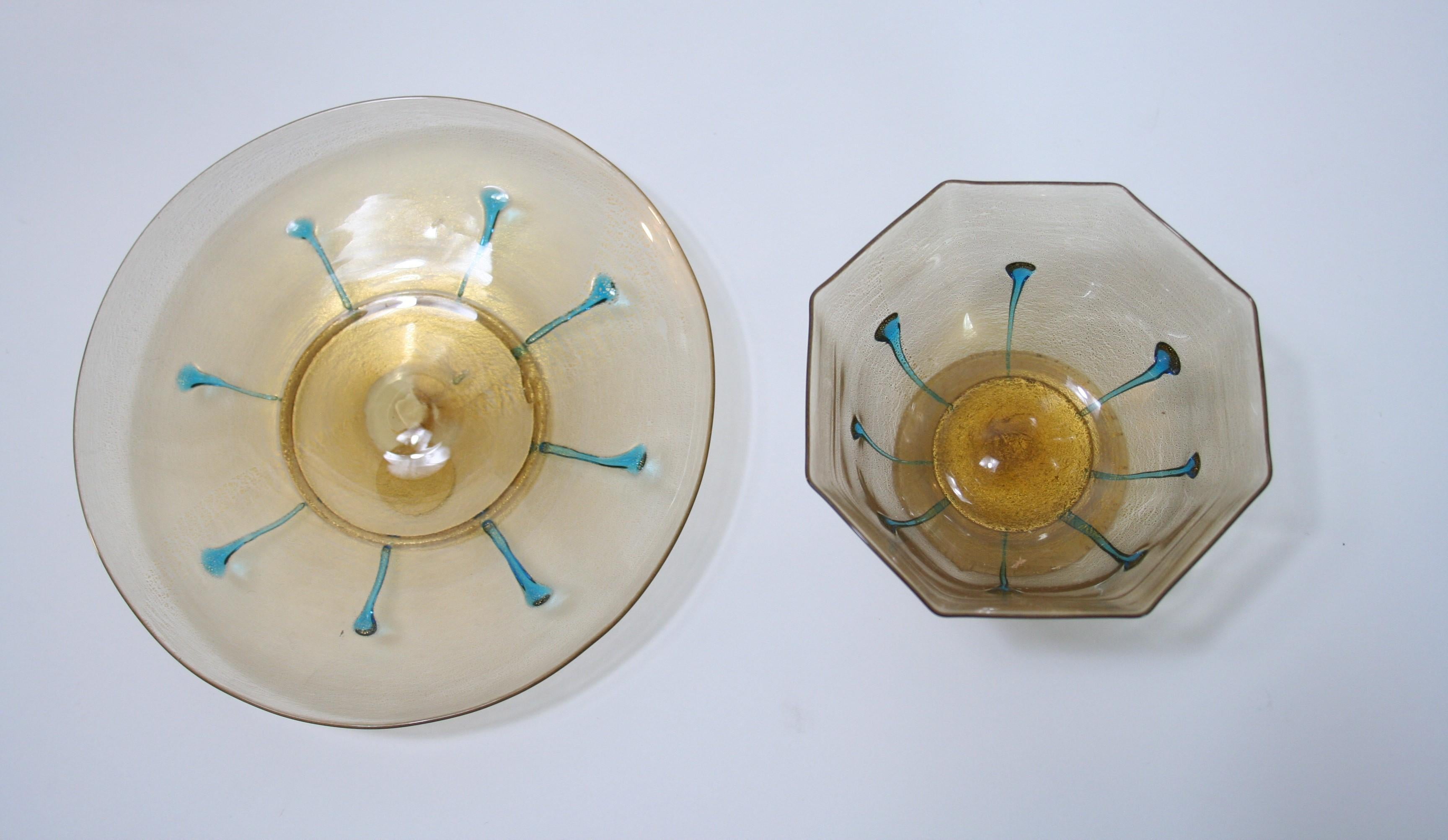 Vetro di Murano Set di bicchieri veneziani di Galliano Ferro in vendita