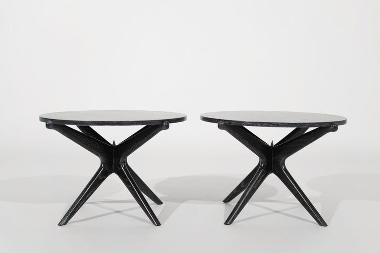 Set of Gazelle End Tables in Limed Oak by Stamford Modern For Sale 5