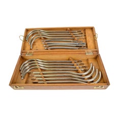 1870s Genitourinary Instruments of Bougies Oak Box Antique Medical Device