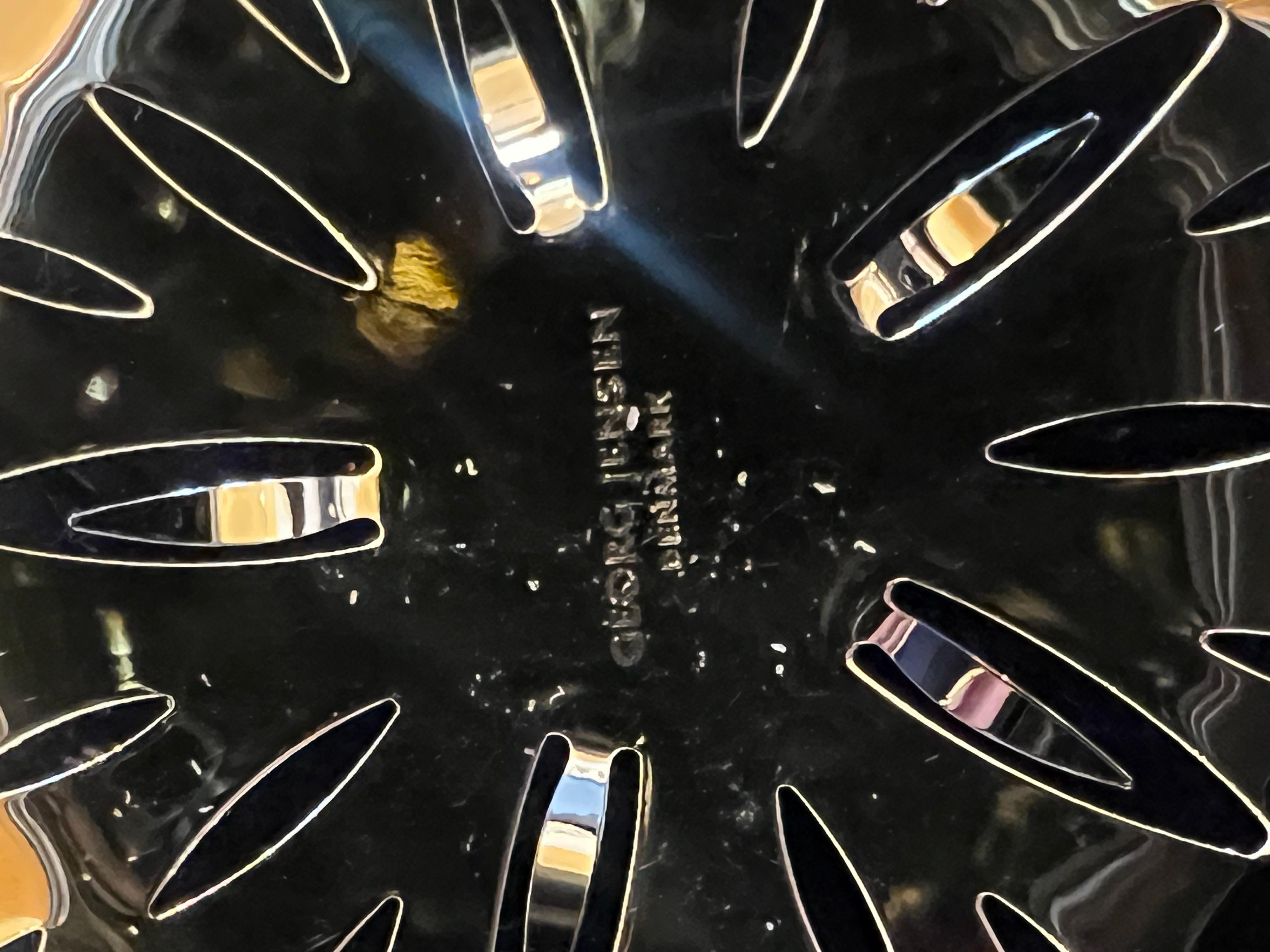 Set of Georg Jensen Gold Plated Ice flower candle holder by Sanne Lund Traberg In Excellent Condition For Sale In San Diego, CA