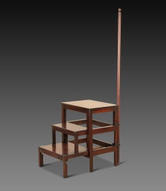 Set of George III Mahogany Library Steps