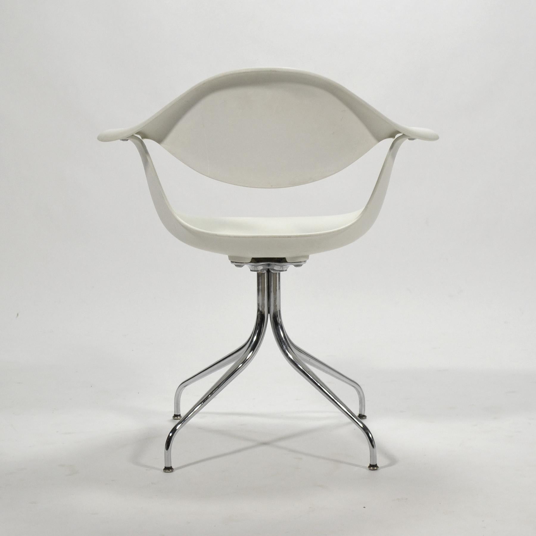 Steel Set of George Nelson Swag Leg Chairs by Herman Miller For Sale