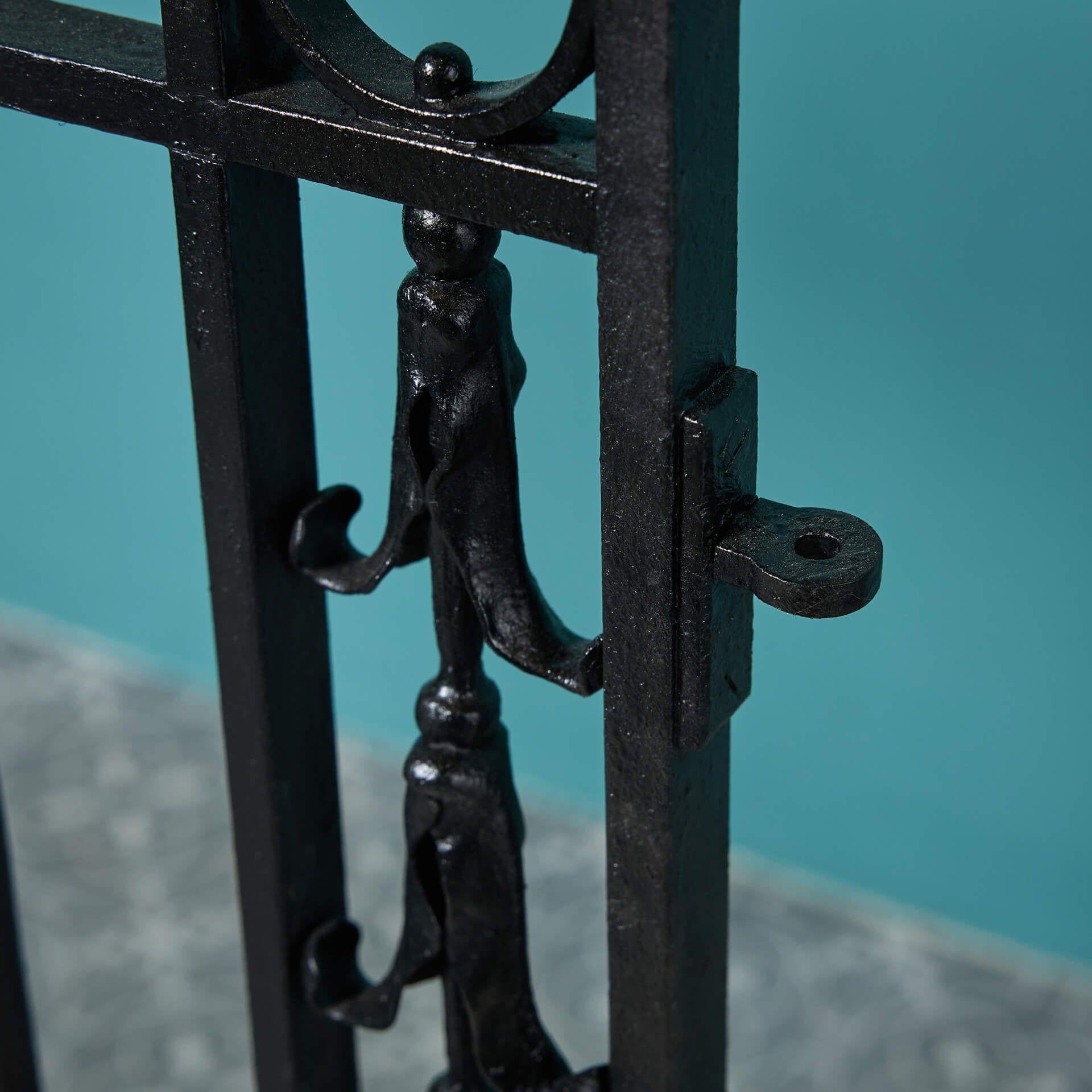20th Century Set of Georgian Decorative Wrought Iron Garden Gates For Sale