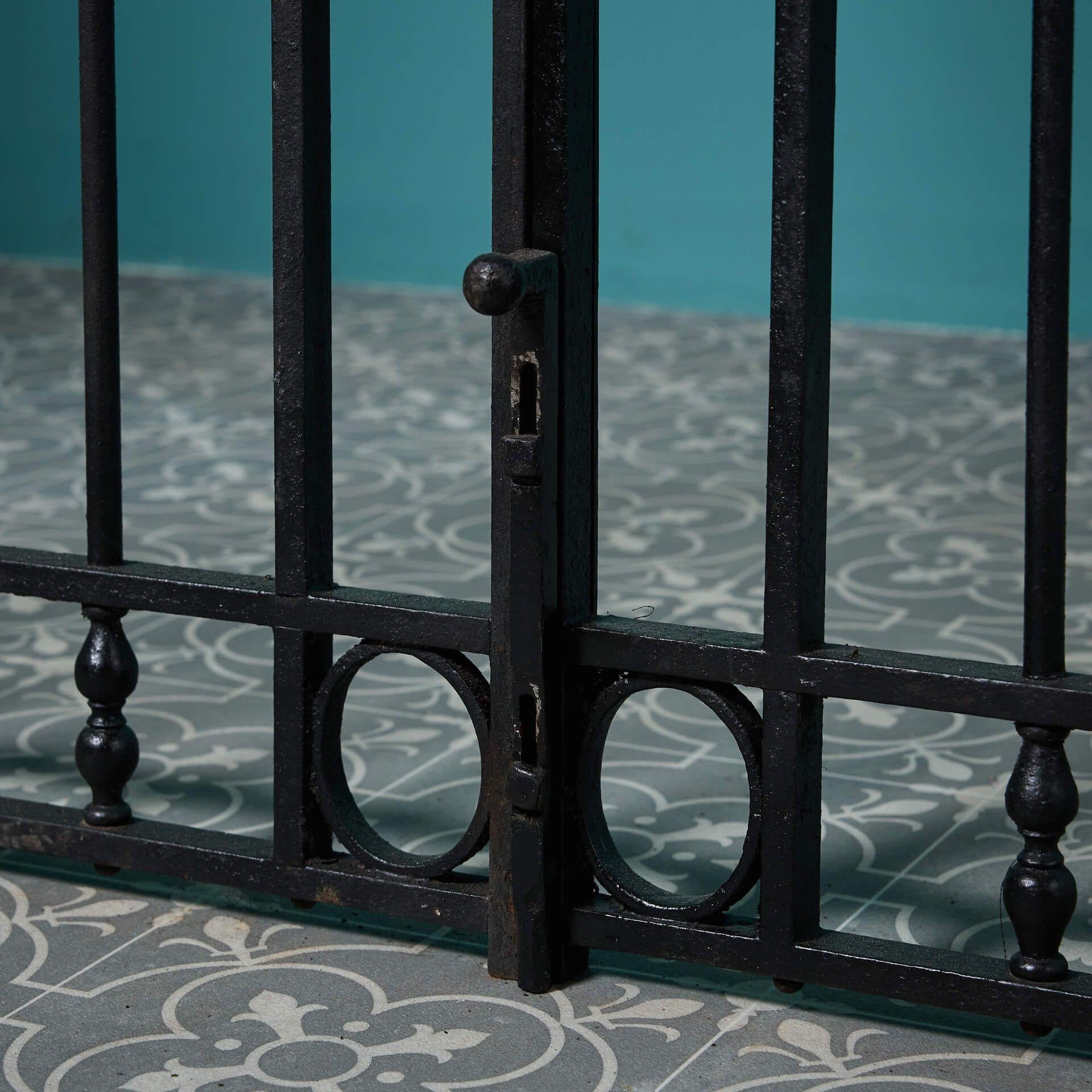 Set of Georgian Decorative Wrought Iron Garden Gates For Sale 1