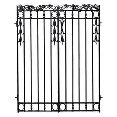 Set di cancelli georgiani decorativi in ferro battuto per il giardino