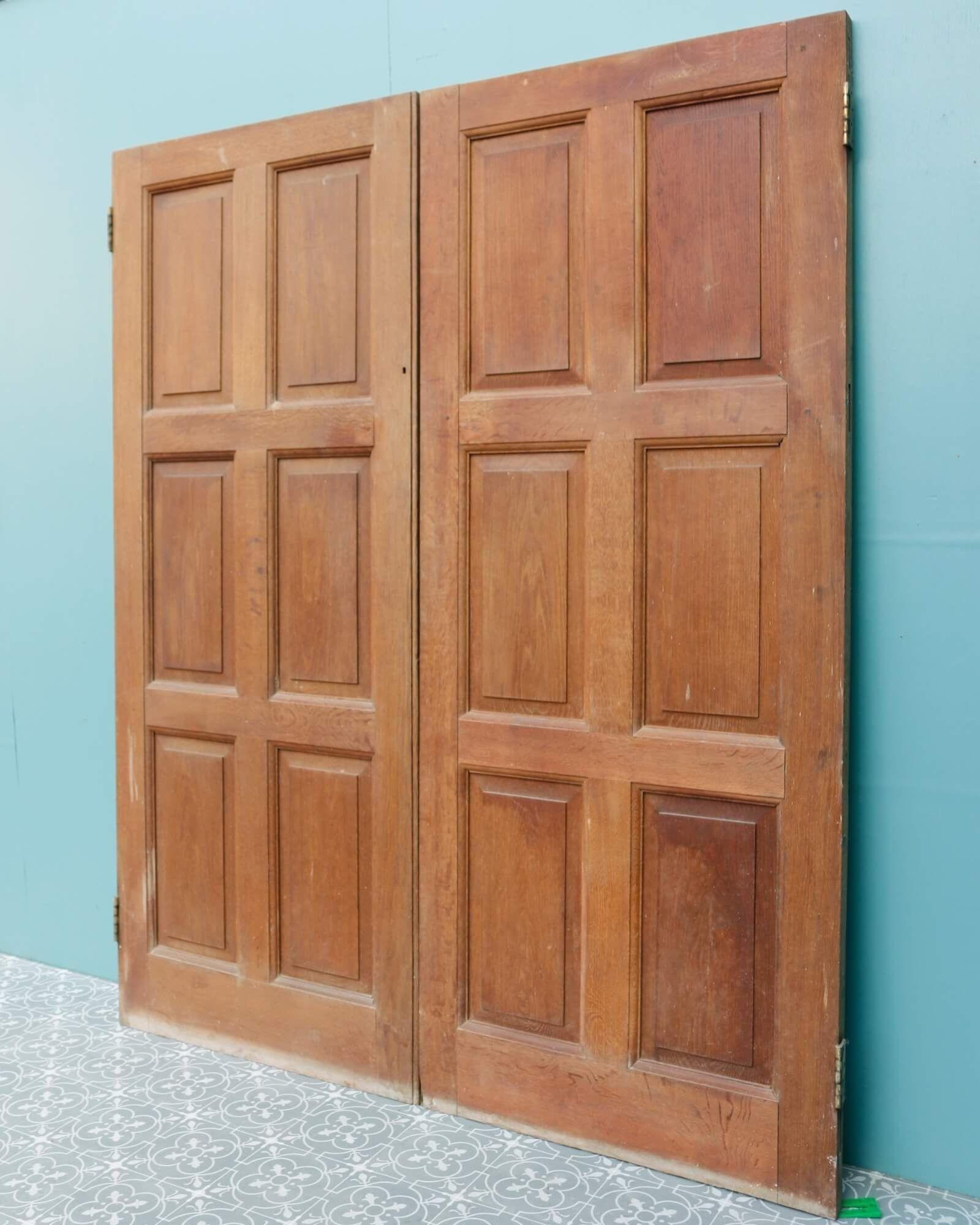 20th Century Set of Georgian Style Oak Double Doors with Frame