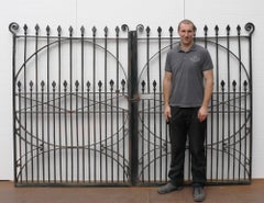 Set of Georgian Style Wrought Iron Driveway Gates 270 cm (8’8”)