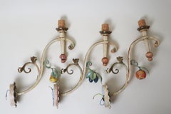 Ensemble d'appliques géantes forgées à la main Pomme, prune et poire