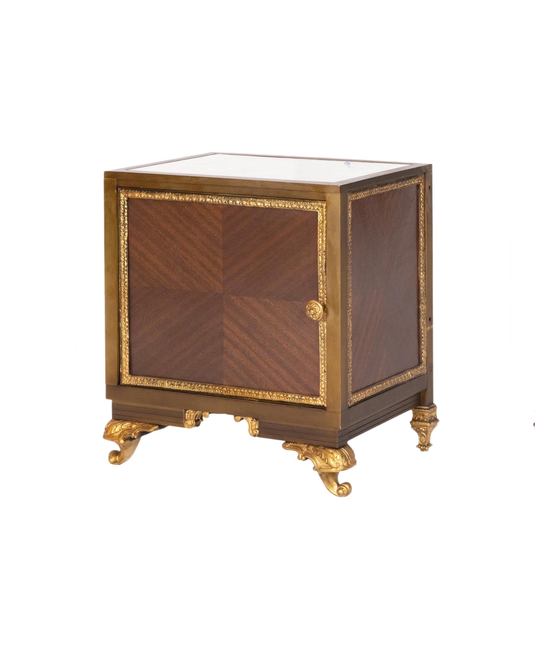 Set Of Gilded Bronze Louis XV Bedside Tables, 20th Century For Sale 7