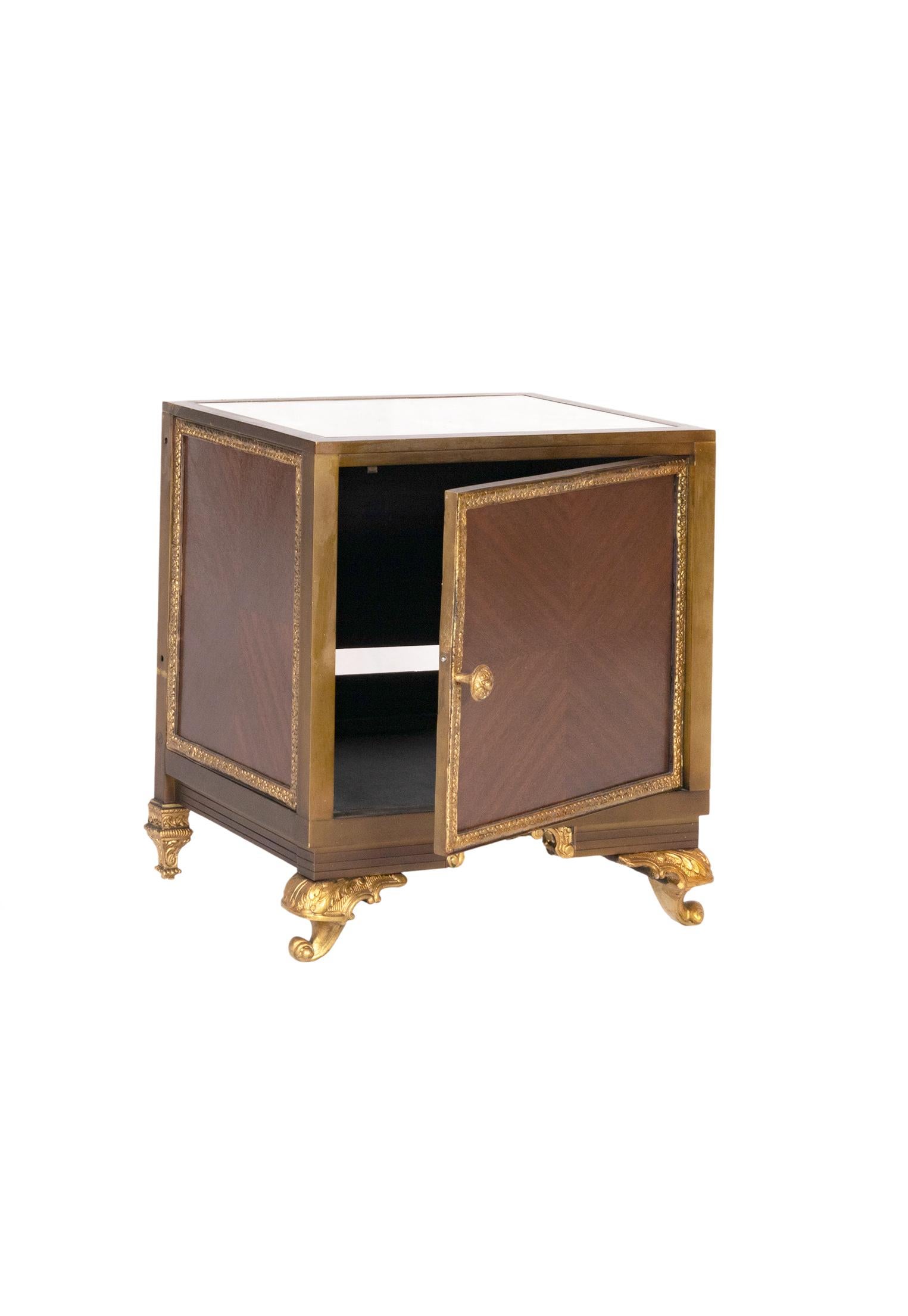 Set Of Gilded Bronze Louis XV Bedside Tables, 20th Century For Sale 2
