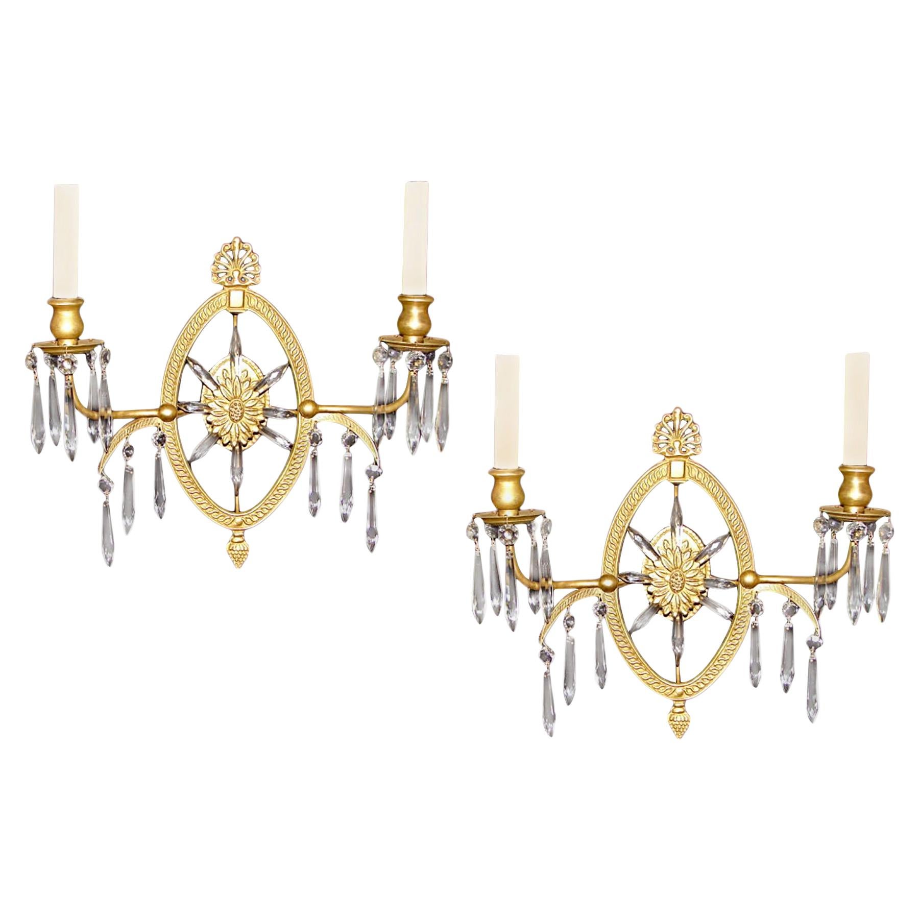 Set of Gilt Bronze Sconces, Sold in Pairs For Sale
