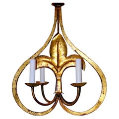 Vintage Set of Gilt Metal Chandeliers, Sold Individually