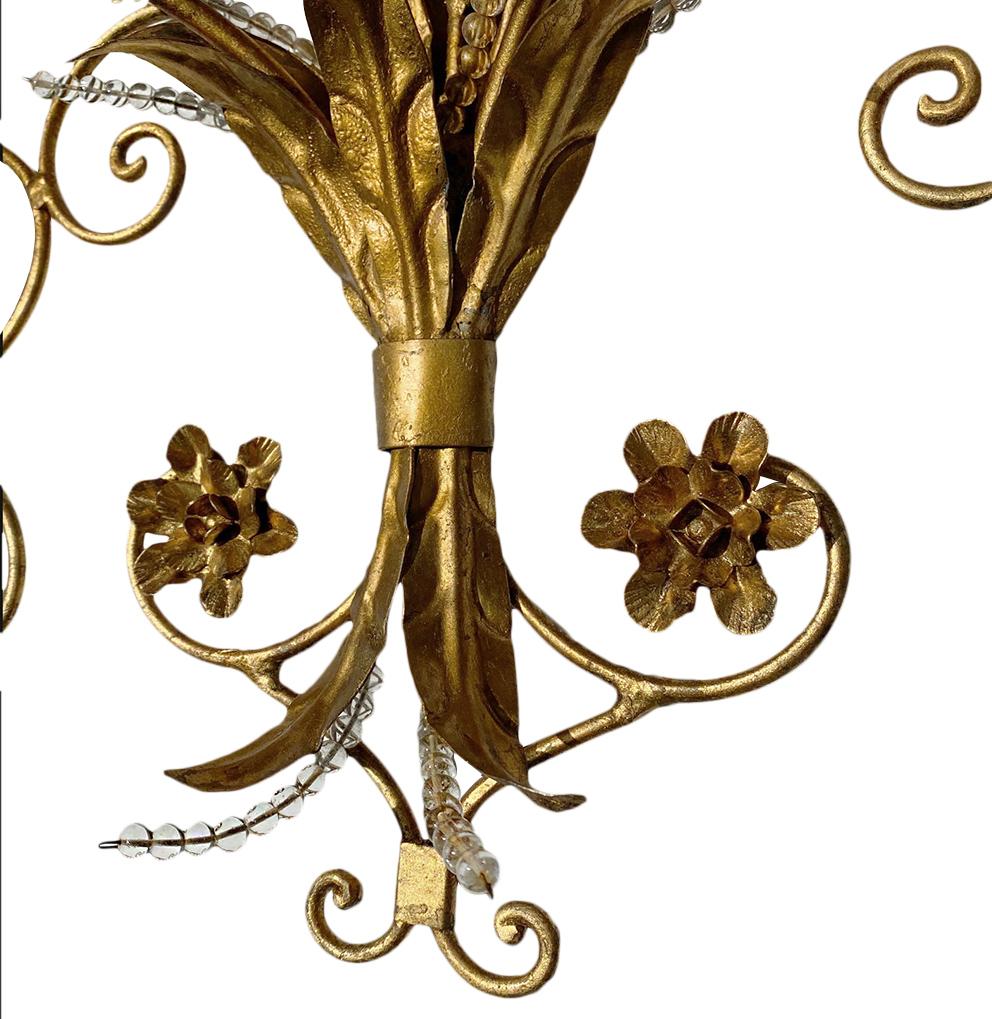 Set of Gilt Metal Sconces, Sold Per Pair For Sale 1