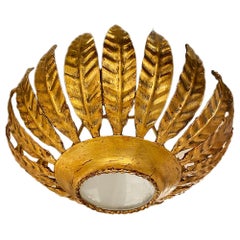 Ensemble de lampes Sunburst en métal doré