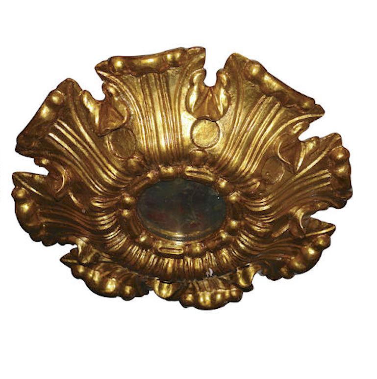 French Set of Giltwood Sunburst Fixtures, Sold Individually For Sale