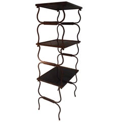 Set of Gilt Wrought Iron Nesting Tables, France, 1940
