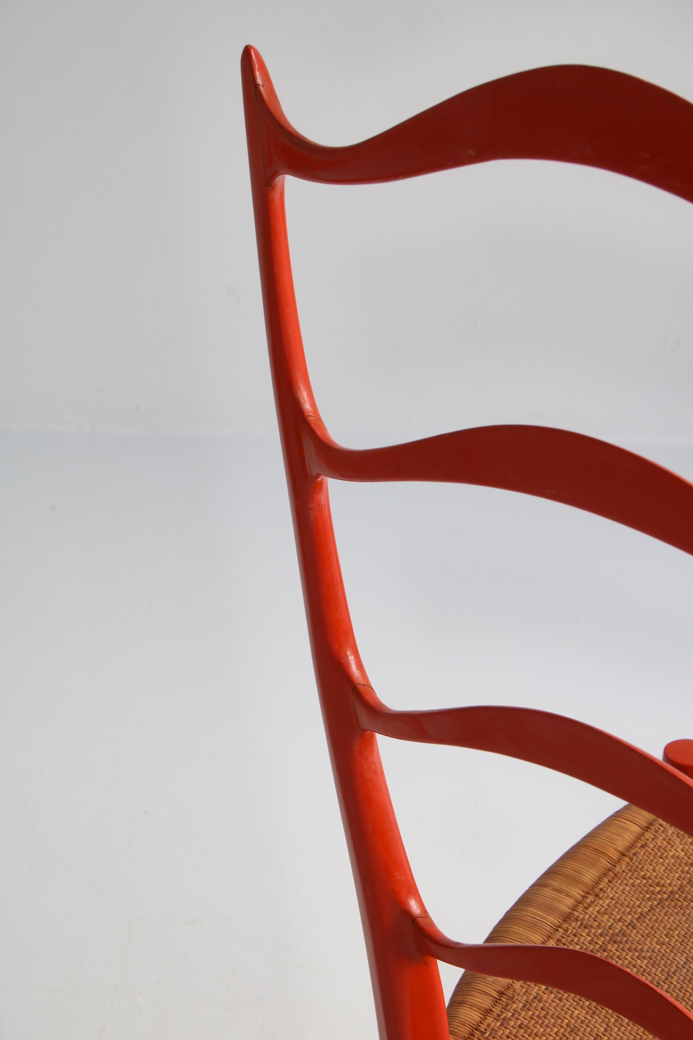 Set of 1950s Gio Ponti Ladderback Chairs 