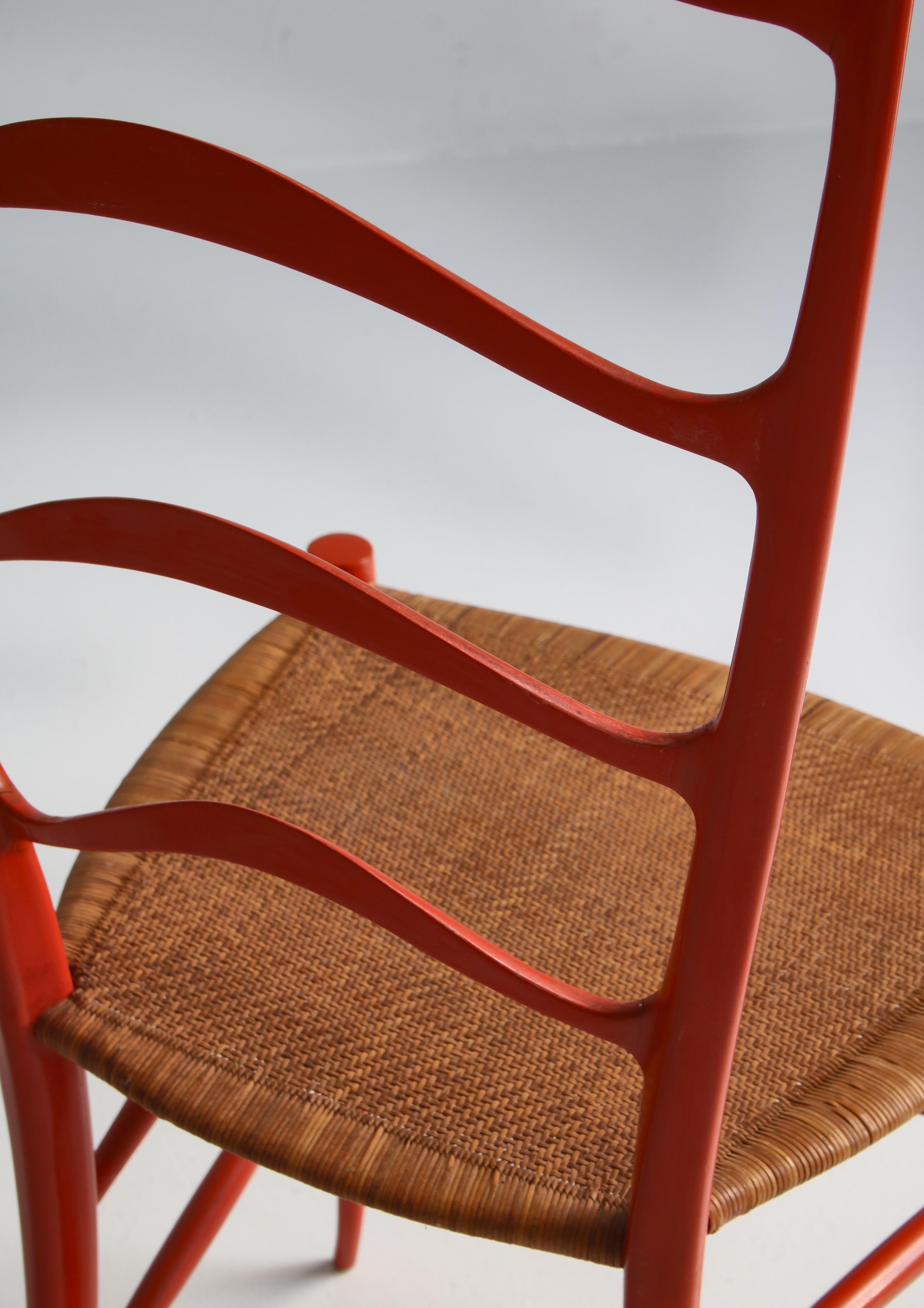 Mid-20th Century Set of 1950s Gio Ponti Ladderback Chairs 