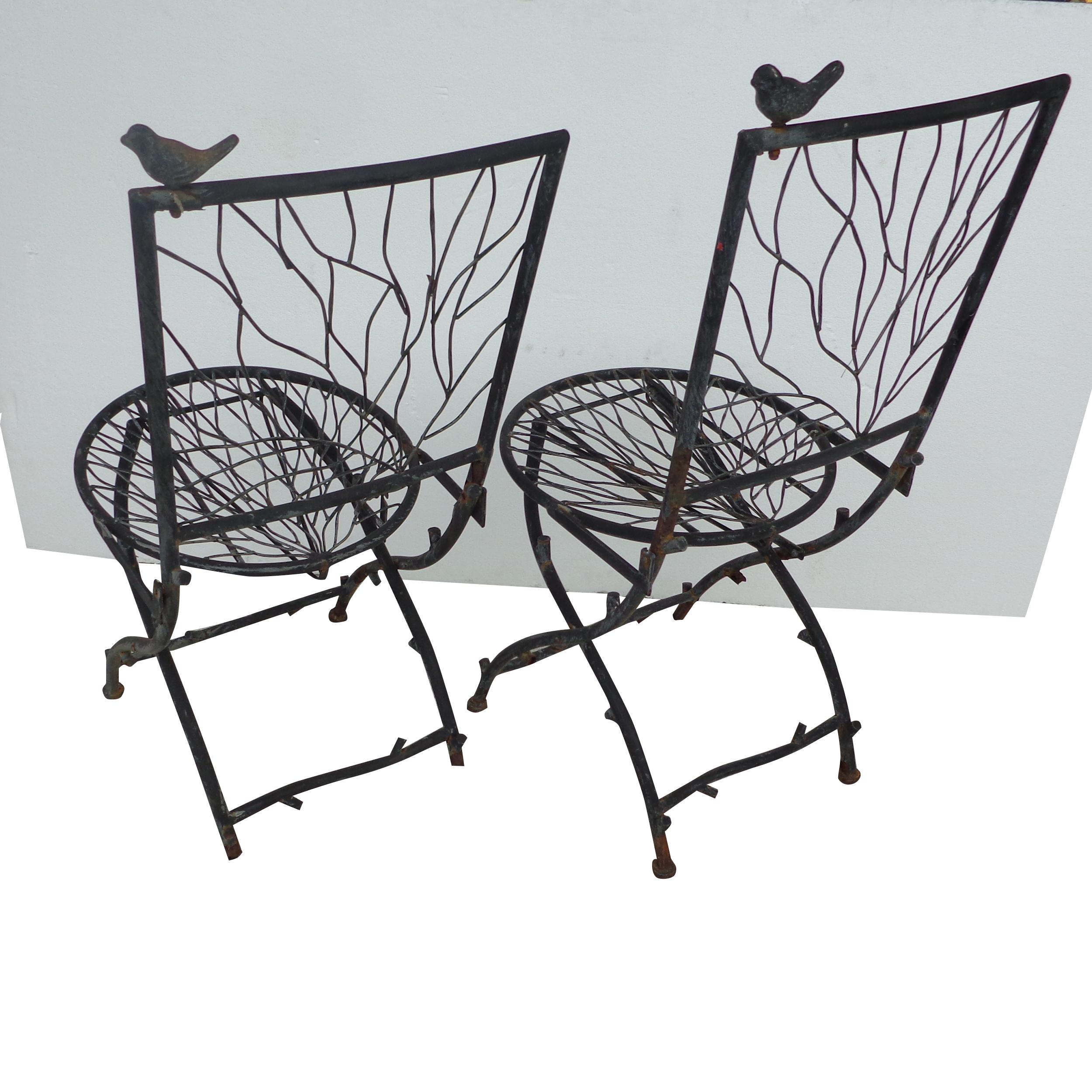 Set of Giocametti Style Bistro Table and Chairs 2
