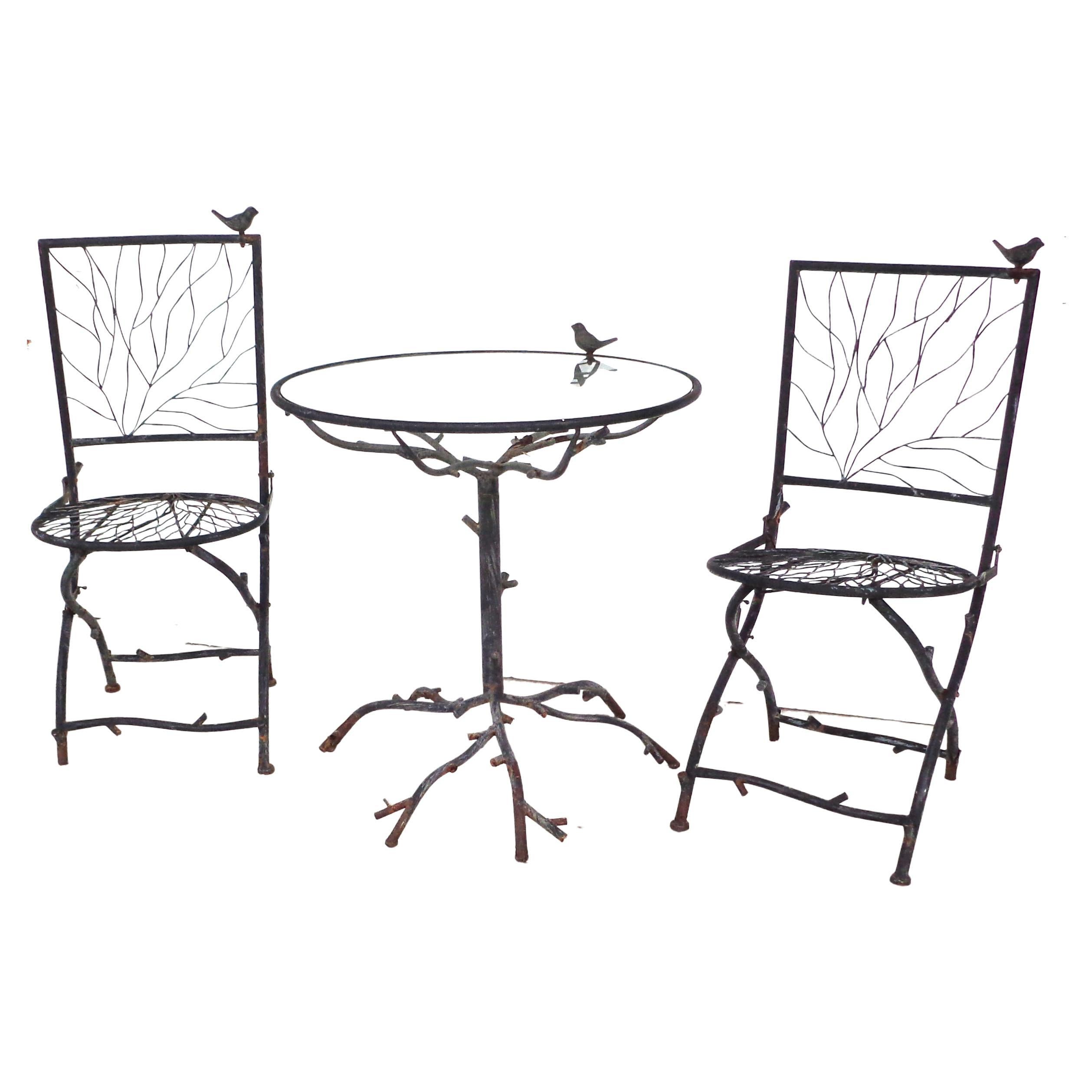 Set of Giocametti Style Bistro Table and Chairs