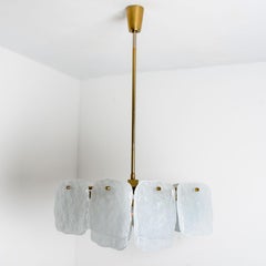 Set of Glass and Brass Light Fixtures Designed by J.T Kalmar, Austria, 1960s