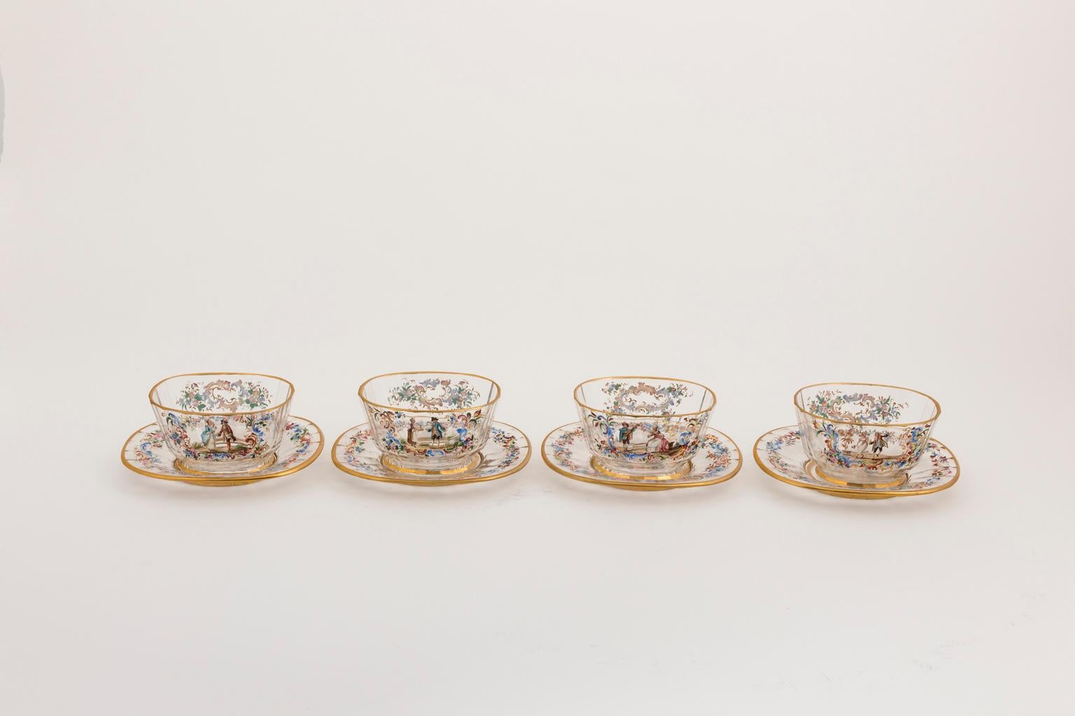 Set of Glass Bowls by Lobmeyer, circa 1890 For Sale 12